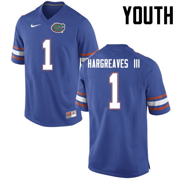 Florida Gators Youth #1 Vernon Hargreaves III College Football Jersey Blue